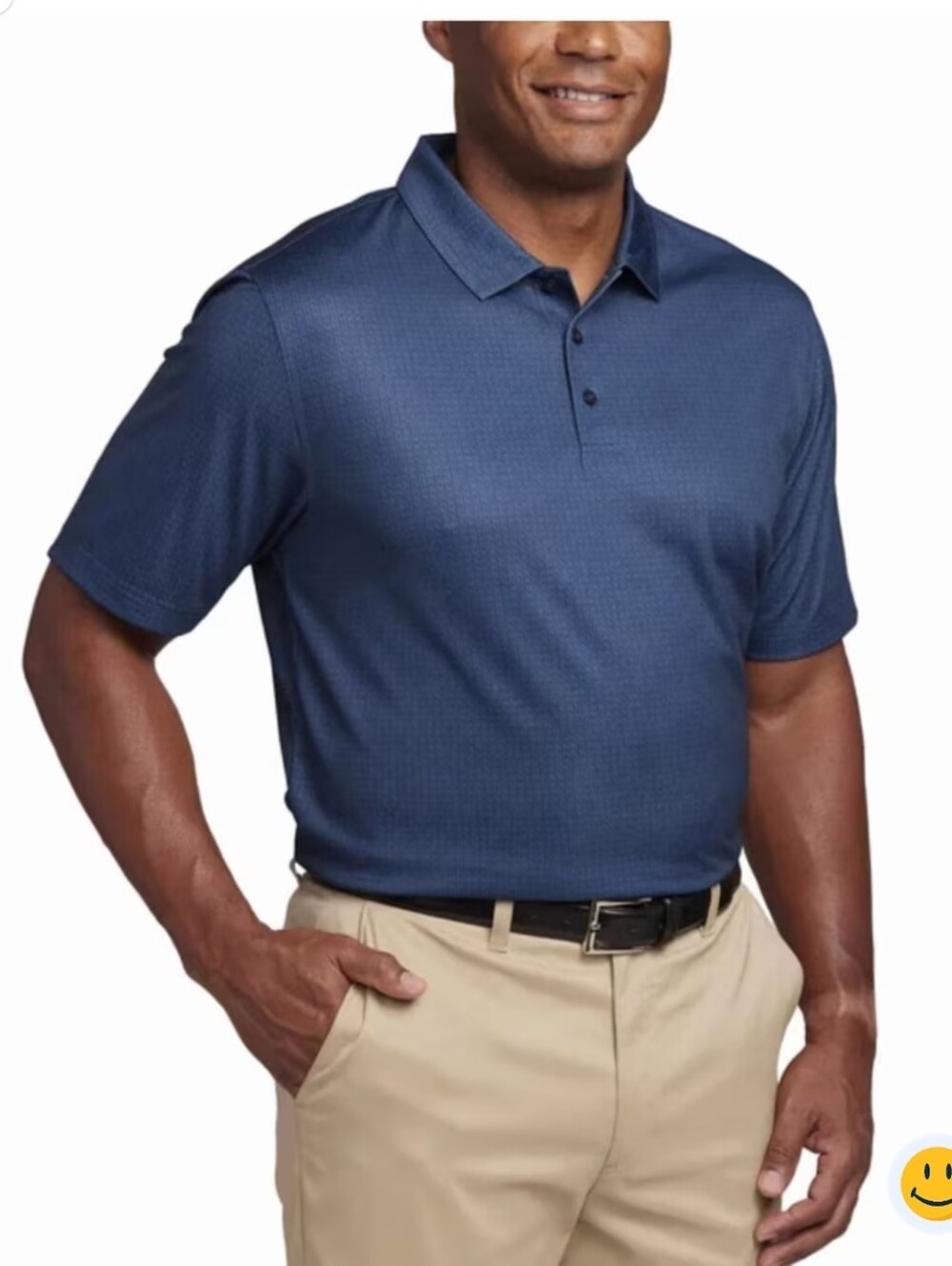 Pebble Beach Men’s Deep Blue Short-Sleeve Dry Luxe Performance Polo